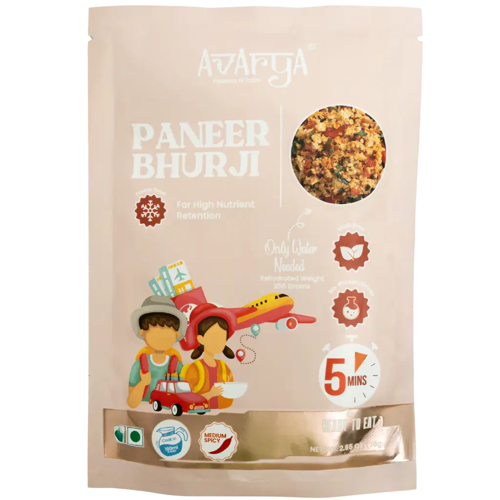 Dehydrated Jain Paneer Bhurji - Jain Paneer Bhurji Packed Travel Food-01