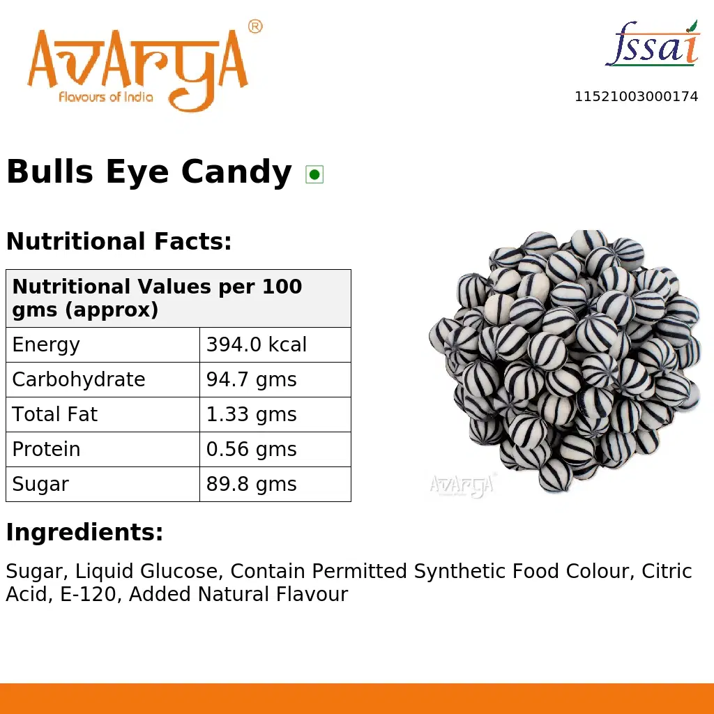 Ingredients And Nutrition Facts Of Bulls Eye Candy