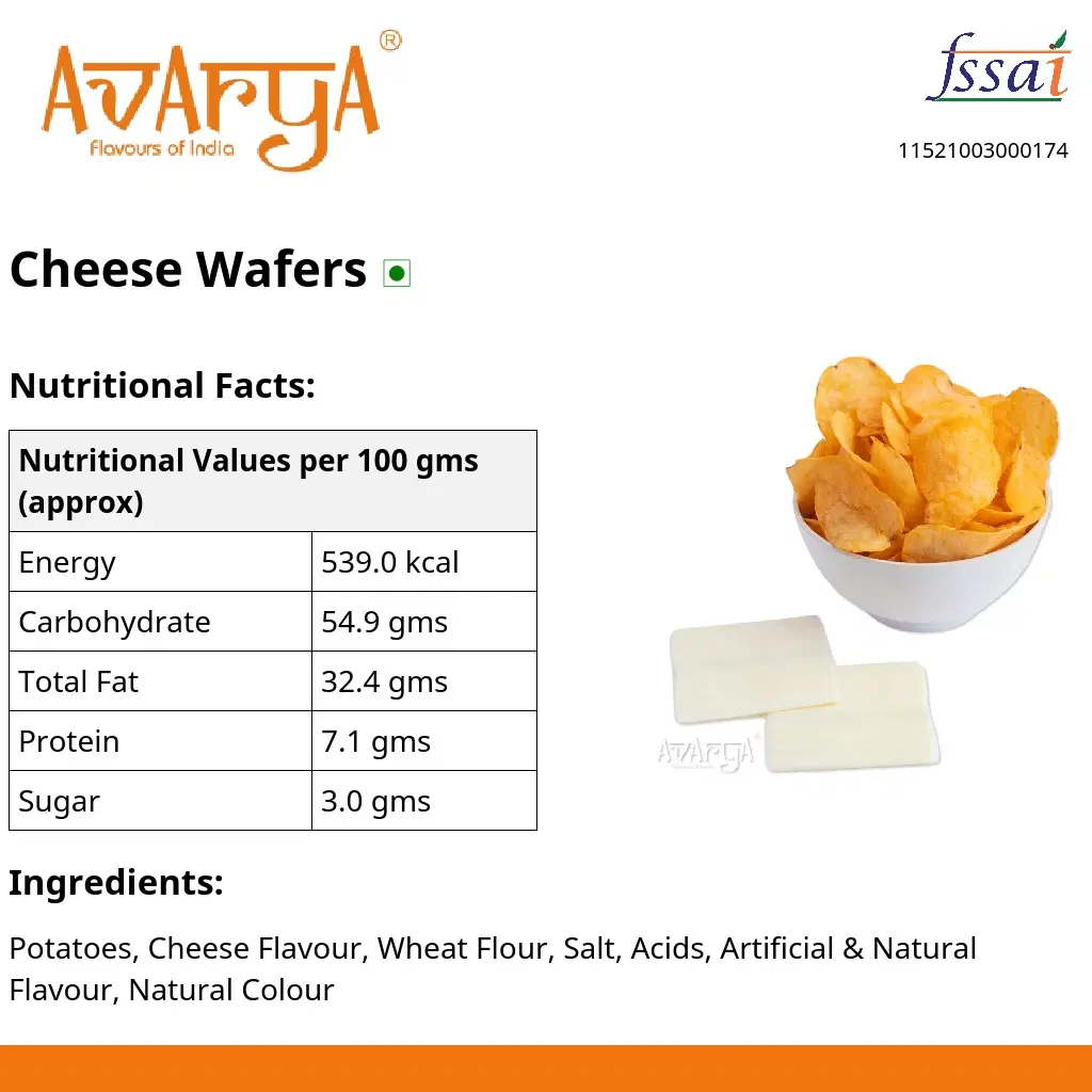 Ingredients And Nutrition Facts Of Cheese Wafers