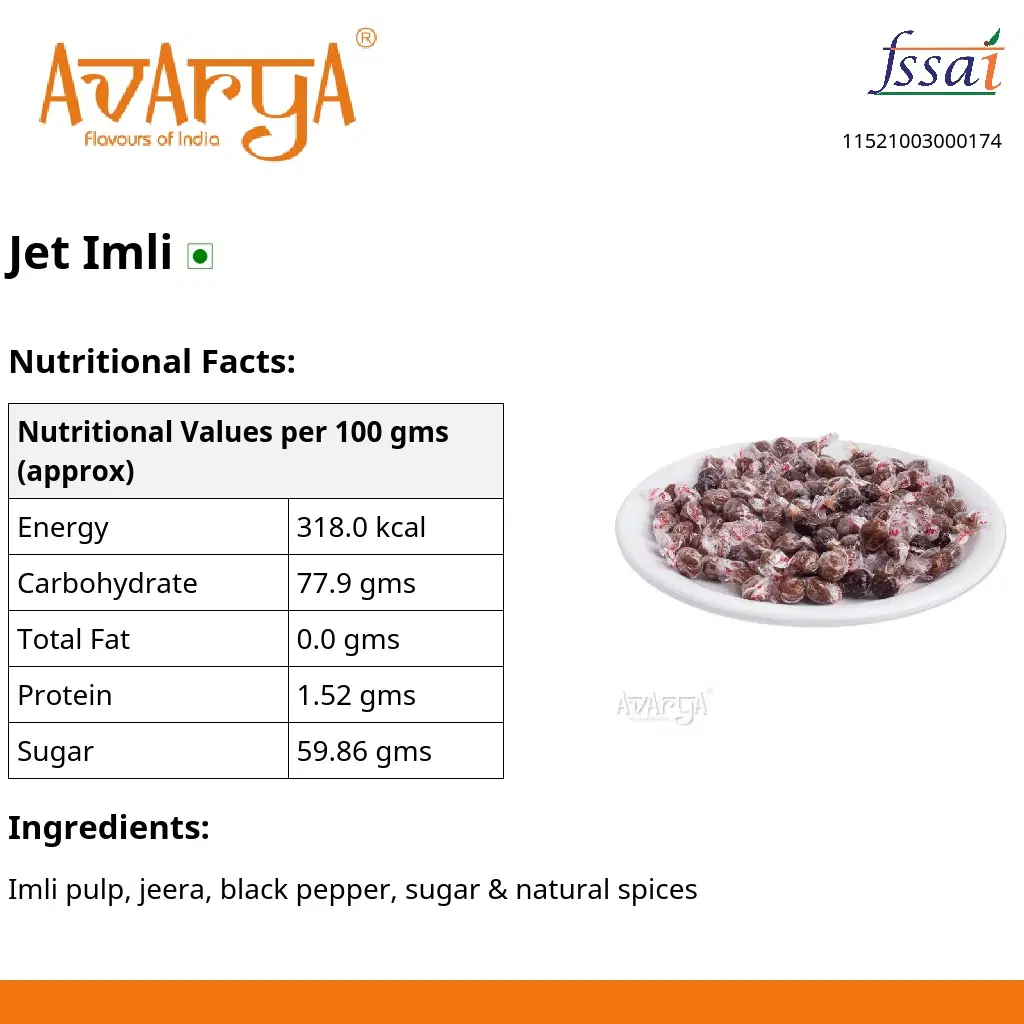 Ingredients And Nutrition Facts Of Jet Imli