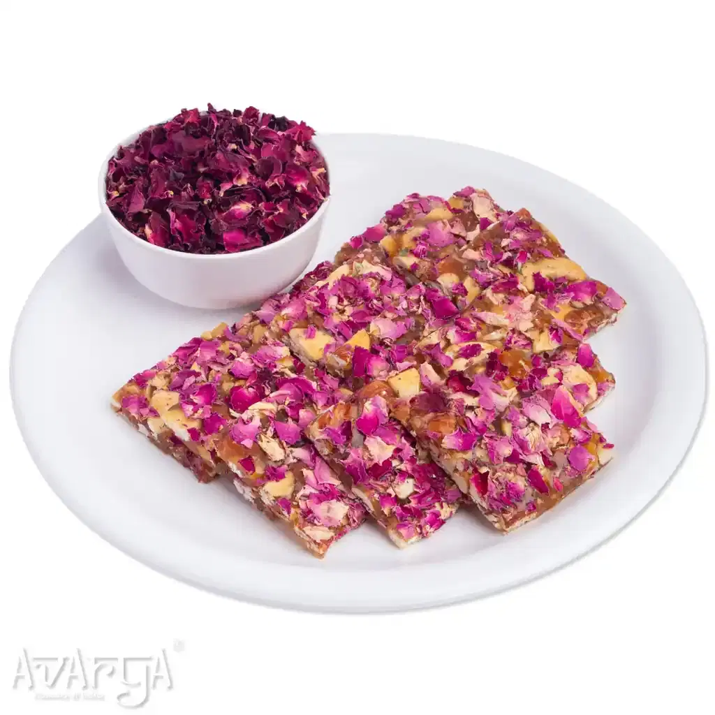 Square Cashew Rose Chikki - Kaju Gulab Chikki-03