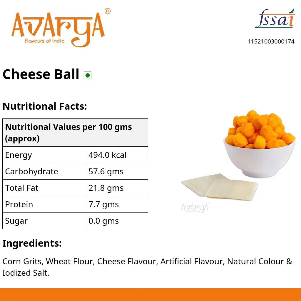 Ingredients And Nutrition Facts Of Cheese Ball