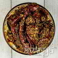 Stuffed Red Chilli Pickle - Bharli Lal Mirchi